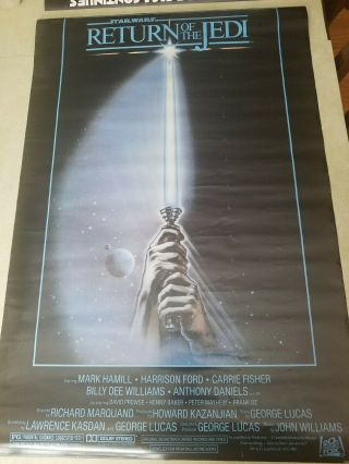 Vintage 1983 Lucas Film Star Wars Return Of The Jedi Movie Poster