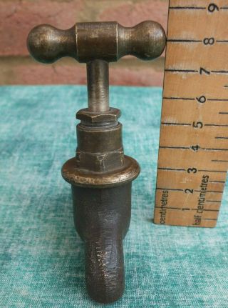 RECLAIMED VINTAGE SOLID BRONZE / BRASS COLD WATER TAP GREAT PATINA (3) 2