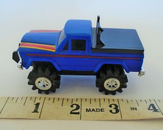 Vintage 1980s Schraper Stomper 4x4 Blue Jeep Honcho Pickup Truck Rubber Tires