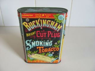 Vintage Buckingham Bright Cut Plug Smoking Tobacco Tin