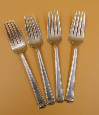 Vintage International Sterling Silver Pantheon Salad Forks Set Of 4