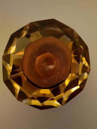Vintage Murano Brown Glass Bowl Ashtray. 5
