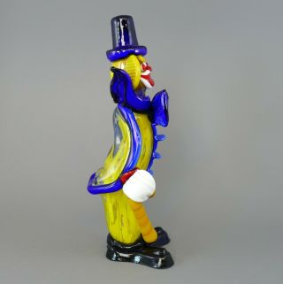 Vintage Murano Glass Clown with Walking Stick 23cm tall (24) 2