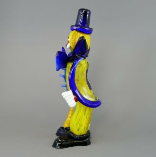 Vintage Murano Glass Clown with Walking Stick 23cm tall (24) 4