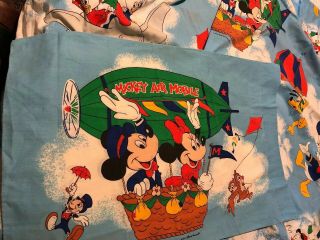 Pacific Vintage Disney Mickey Mouse Twin Sheet Set Goofy Minnie Donald Duck