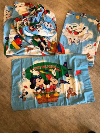 Pacific Vintage Disney Mickey Mouse Twin Sheet Set Goofy Minnie Donald Duck 2