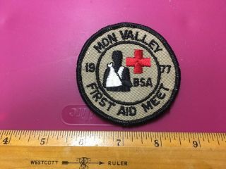 Vintage Bsa Patch 1977 Mon Valley First Aid Meet