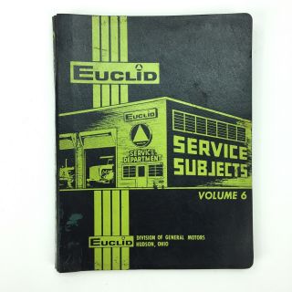 Vintage Euclid General Motors Service Subjects,  Volume 6 & 7,  Repair Binder Tips