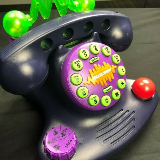 Vintage 90s Nickelodeon Talk Blaster Land Line Telephone Purple