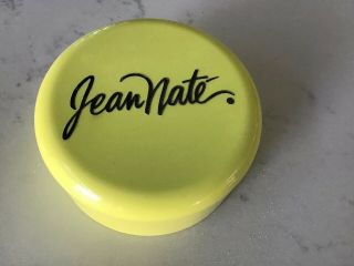 Vintage Jean Nate Silkening Body Powder Powder Puff Yellow Container