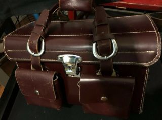 Vintage Prinz Hard Camera Case/bag Leather Handle Leather Strap Immaculate Euc