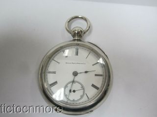 Antique Elgin National Grade 97 Model 1 Key Wind 18s 7j Pocket Watch D.  1889