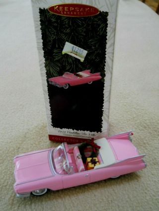 Vintage Hallmark Pink Caddy Christmas Ornament /cadillac/6th Classic Car Series