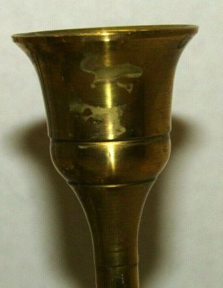 Vintage Made In India Solid Brass Graduated Candle Sticks Holders Set Of 5 Decor 4