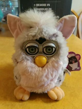 Orig.  Furby 1999 White & Grey Toy Tiger Vintage W Tags Not Circuit Bent