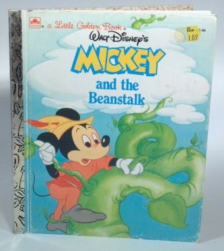 Vintage Walt Disney Mickey Mouse And The Beanstalk Little Golden Book 1991