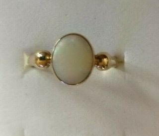 Vintage 9k Gold Opal Ring Af Size Q - 3 Gms