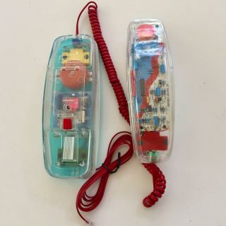 Bellsouth Neon See Through Clear Telephone Phone Teen Cool Vintage 80 