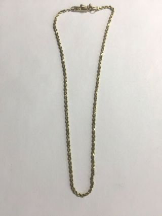 Vintage 14k Yellow Gold Rope Bracelet Or Anklet (2.  1g)