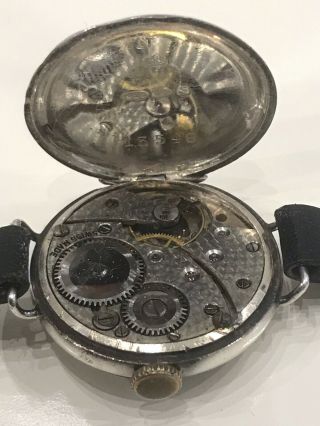 Vintage Antique 1917 WW1 Trench Military Style Watch Silver 925 Fully 7