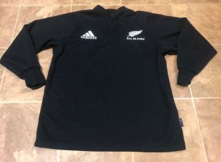 Vintage Adidas Zealand All Blacks Men’s Small Long Sleeve Rugby Jersey Shirt