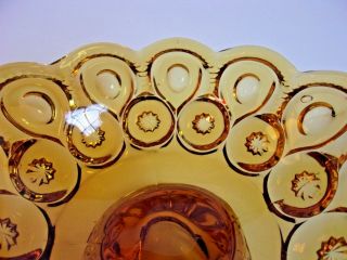 Vintage LE Smith Moon and Stars Amber Glass Candy Dish 3