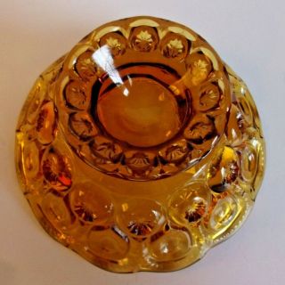 Vintage LE Smith Moon and Stars Amber Glass Candy Dish 4