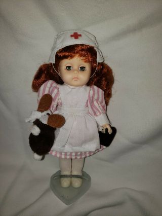 1984 Vintage Vogue Ginny Doll Nurse Dress Cap/ Bunny Stand