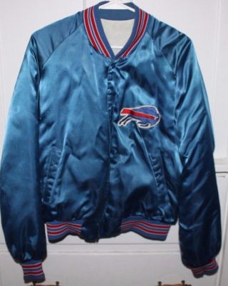 Vintage Buffalo Bills Nylon Lined Windbreaker (s) Jacket W/ Patch