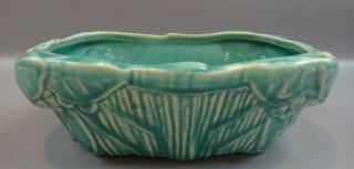 Vintage Mccoy Pottery Turquoise Leaves & Berries Window Box Planter