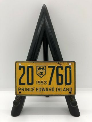 Vintage Wheaties Cereal Premium Prize Prince Edward Island Bicycle License Plate