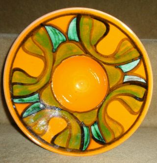 Rare Vintage 1970s Poole Pottery Delphis Footed Bowl Paintd Rosina St Clare