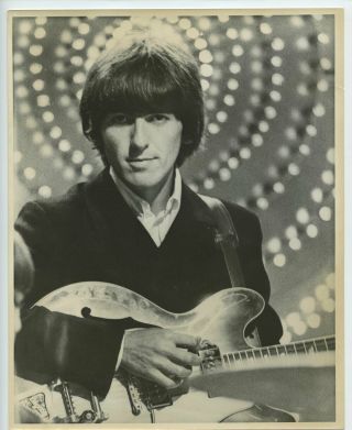 The Beatles Photo George Harrison 1964 Publicity Portrait Vintage