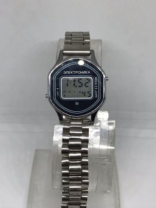 Electronika Elektronika 51 Rare Women Lcd Digital Ussr Watch Wristwatch Vintage