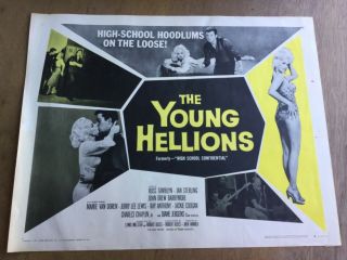 1961 22x28 Half Sheet Lobby Vtg Poster Young Hellions High School Confidential
