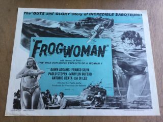 1958 22x28 Half Sheet Movie Vtg Theater Lobby Poster Frog Frogwoman (mizar)
