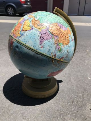 Vintage 9 " Replogle World Scholar Series 1983 Relief Map Globe - U.  S.  S.  R.