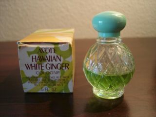 Vintage Avon Hawaiian White Ginger Cologne Perfume Mini Bottle