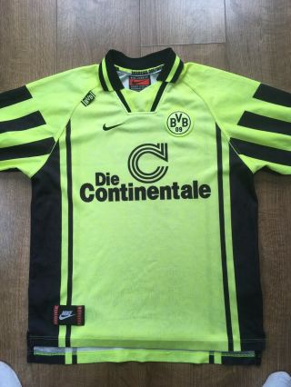 Vintage Borussia Dortmund 1996/1997 Home Football Shirt Nike