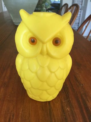 Vintage Yellow Owl Replacement Blow Mold Party String Light Patio Camper Rv