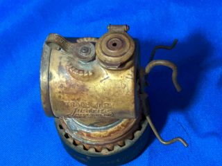 Just Rite Air Cooled Ring Brass Miner ' s Light Carbide Lamp Lantern VTG Antique 2