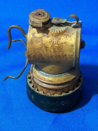 Just Rite Air Cooled Ring Brass Miner ' s Light Carbide Lamp Lantern VTG Antique 4