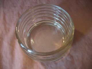 Vintage Clear Glass Honey Bee Hive Pot Jar with Bees on Lid 2
