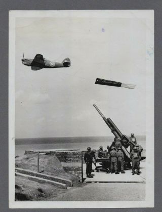 Hawker Henley Target Training 1941 Large Vintage Press Photo Ww2 Raf