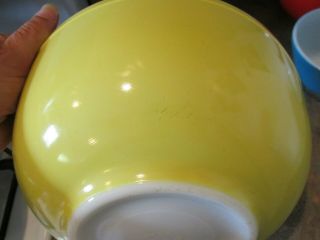 Vtg Pyrex 1945 - 1949 Primary Colors Nesting Mixing Bowls Set 404,  403,  402,  401 5