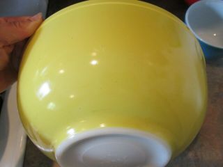 Vtg Pyrex 1945 - 1949 Primary Colors Nesting Mixing Bowls Set 404,  403,  402,  401 6