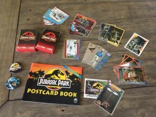 Vintage Jurassic Park Postcard Book,  Trading Cards,  Pins & Playing Cards