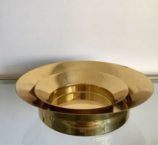 Vintage Set Of Mid Century Modern Mcm Brass Bowls Modernist Go Products Denmark