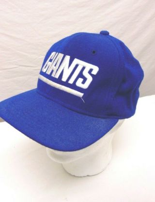 Vintage 90 ' s NY York Giants 100 Wool Blue Snapback Hat Sports Specialties 3