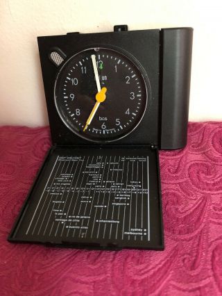 Vintage Braun Voice Control Travel Alarm Clock 4786 Ab 313 Vsl Dieter Rams